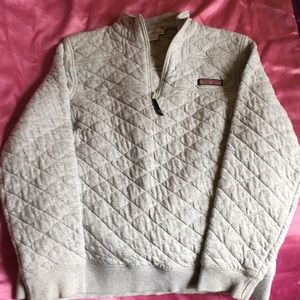 Quilted Pullover Sweatshirt